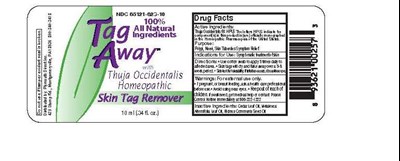 Tag Away 10 Bar Code (Pur 1012 Wo17508 Tag Away Skin Tag Remover 10 mL)
